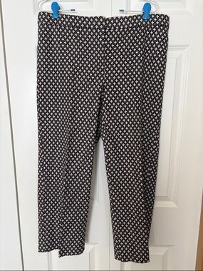 J. Jill Black and White Floral Geometric Pants EUC 🙌